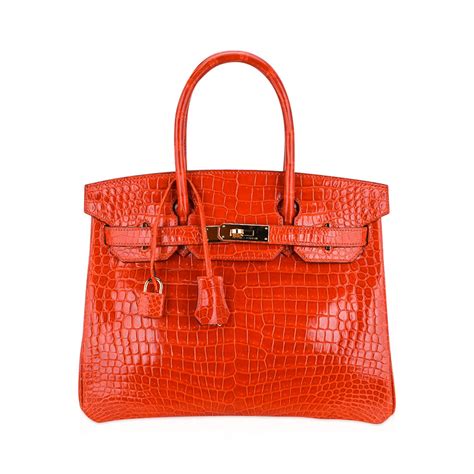 hermes birkin 25 poppy orange crocodile in gold hardware price|Birkin 25 Orange .